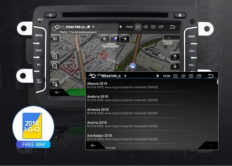 Sale Isudar 1 Din Auto Radio Android 9 For Dacia/Sandero/Duster/Renault/Captur/Lada/Xray 2/Logan 2 Car Multimedia Player GPS DSP DVR 28