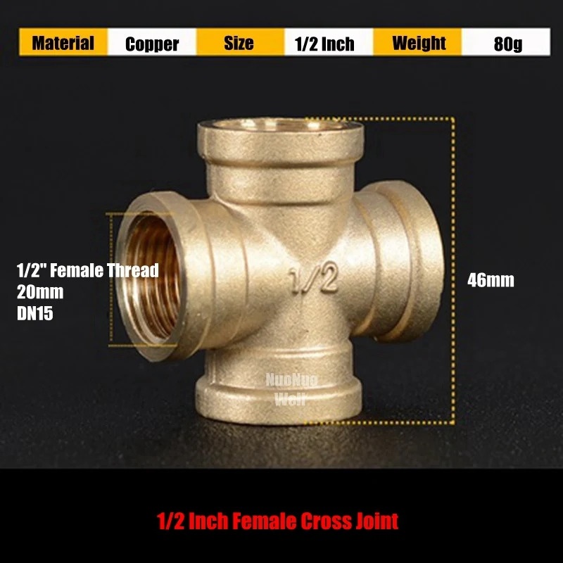 3 шт. 1/" медный крестообразный СОЕДИНИТЕЛЬ 4-Ways/Тип Y тройник/угловой тройник соединитель, кран гидроклапан для воды Солнечный нагреватель фитинги для подогрева пола