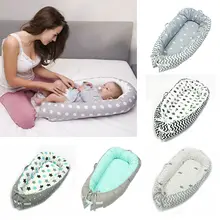 Съемная детская спальная кровать из хлопка, мягкая детская кроватка для путешествий, кроватка для новорожденного