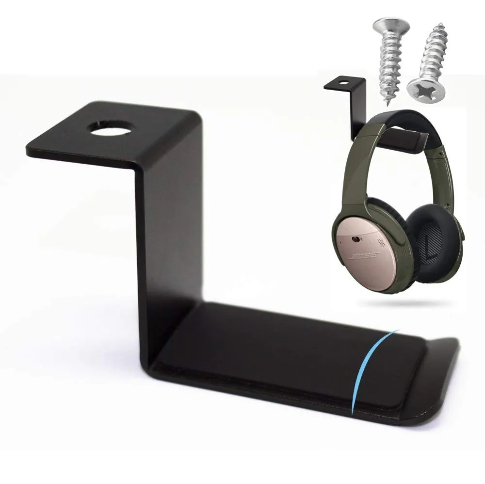 Under Desk Headphone Headset Mount Hanger Hook Holder XINME BLACK 360ROTATE 