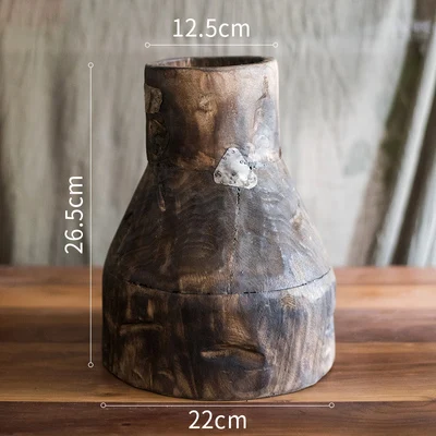 Декоративная ваза ручной работы из натурального дерева - Цвет: large