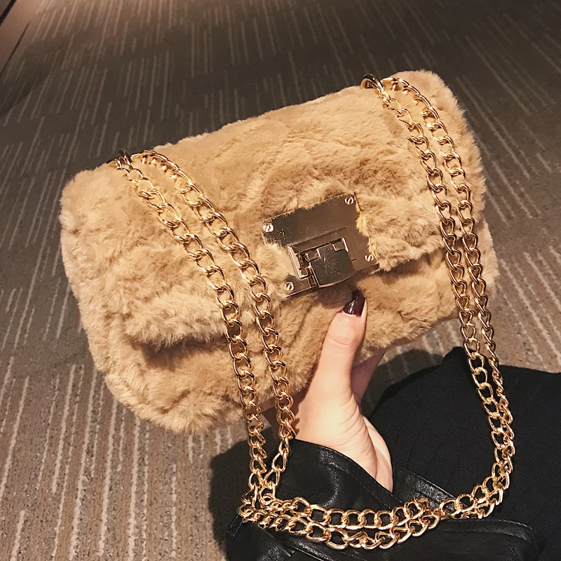 

New shoulder bag female 2019 new wave wild Messenger bag fashion fur bag