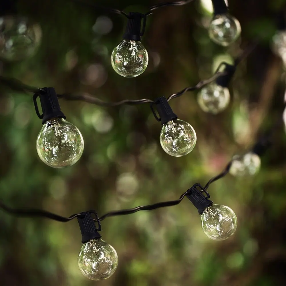 Patio Lights G40 Globe Party Christmas String Light Warm White Patio Lights G40 Globe Party Christmas String Light Warm White 25clear Vintage Bulbs 25ft Decorative Outdoor Backyard Garland In Lighting Strings From