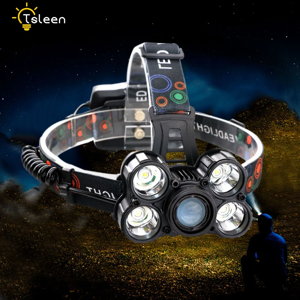 

Zoomable IPX4 Waterproof Head Lamp Light Cree XML T6 Rechargeable 18650 Battery Powered Led Headlight 2000/3200LM Super Bright