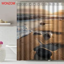 WONZOM Sunrise Beach Waterproof Shower Curtain Bathroom Decor Coconut Tree Decoration Scenery Cortina De Bano 2017 Bath Curtain WONZOM Sunrise Beach Waterproof Shower Curtain Bathroom Decor Coconut Tree Decoration Scenery Cortina De Bano 2017 Bath Curtain