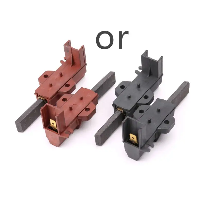 

2pcs Motor Carbon Brush & Holder Roller Drum Washing Machine Parts For Siemens Haier Samsung