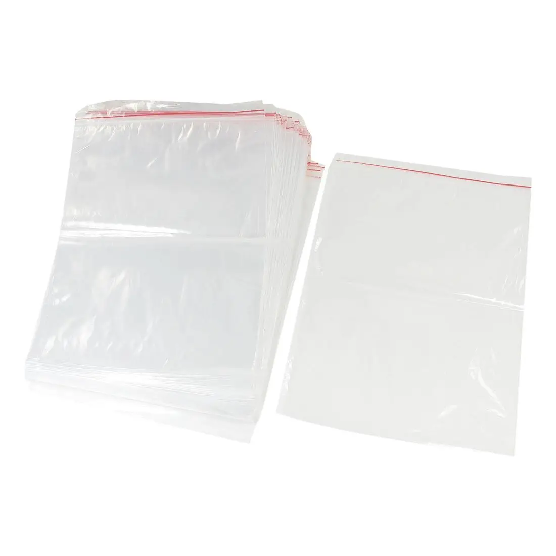 100 Pcs 23x 33cm Clear Plastic Resealable Sealing Bagin Storage Bags