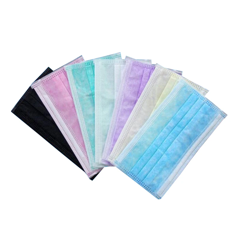 

10Pcs Disposable three-layer non-woven mask filter cloth dustproof protective mask