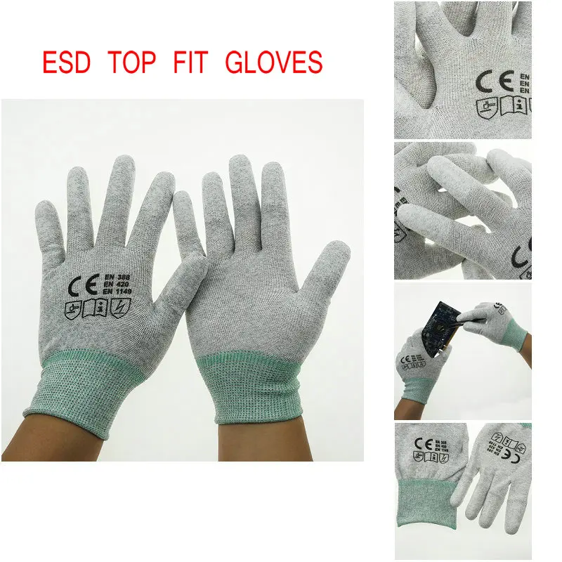 AIDACOM 1 пара антистатические перчатки с полиуретановым покрытием антистатические перчатки с наконечником Бесплатная доставка CR0406E