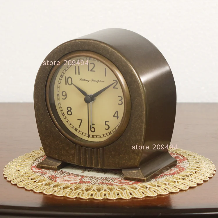 Новейшие часы с будильником, металлические формы, арочные, высокое качество, кварцевые часы в античном стиле, настольные часы