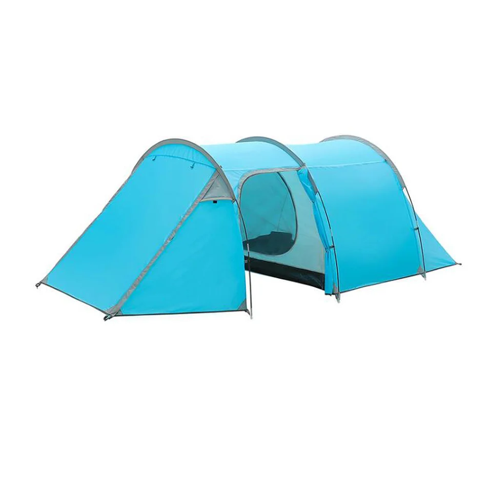 Ultralight Camping tent Waterproof 3-4 person Double Layer Tunnel tent Outdoor hiking climbing large space Beach tents