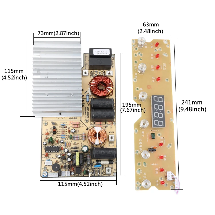 2800 Вт 220 В печатная плата PCB с катушкой электромагнитного нагрева панель управления для индукционной плиты