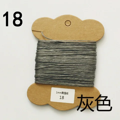 30 м/рулон 1 мм ручной работы плоский вощеный швейный Воск линия нить шнур ручная строчка для DIY кожаные швейные нитки инструмент для ремесленного пошива - Цвет: 18