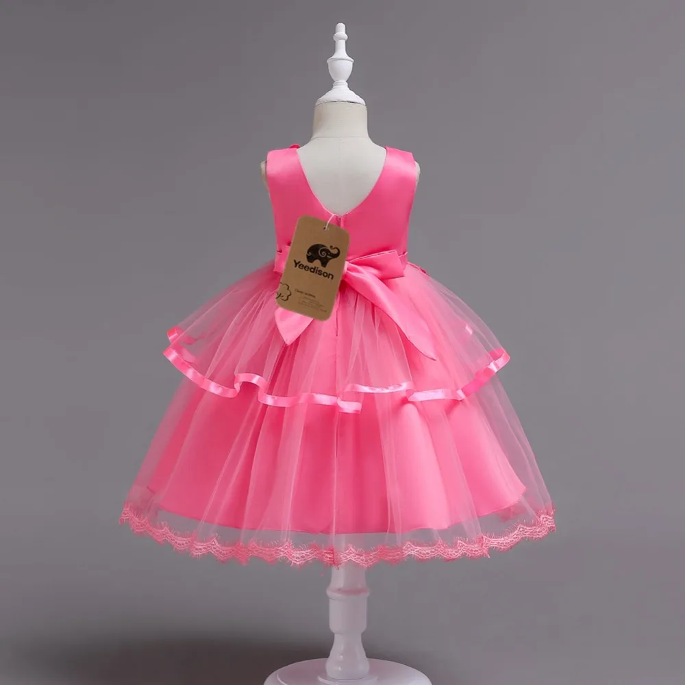 2018 Tule Little Girls Dresses Flower Princess Dress Child Wedding White Party Evening Clothing Kid Costume For Girls 8 12 Years (20)