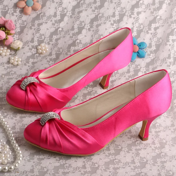 hot pink bridesmaid shoes