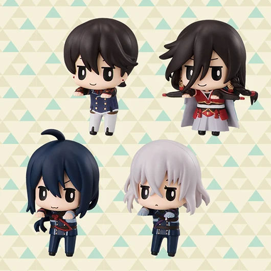 

4pcs/lot Japanese original anime figure Q version Touken Ranbu Online action figure collectible model toys for boys