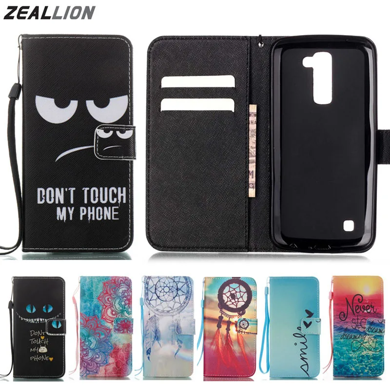 Чехол-книжка ZEALLION для LG V20 K4 K7 K8 K10 G5 LS775 LS770 G4 с бумажником и магнитной застежкой из