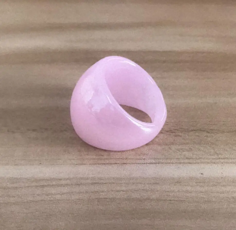 

Fashion Women's Ring Handmade Glass Ring Classic Pink Glass Ring Retail Wholesale