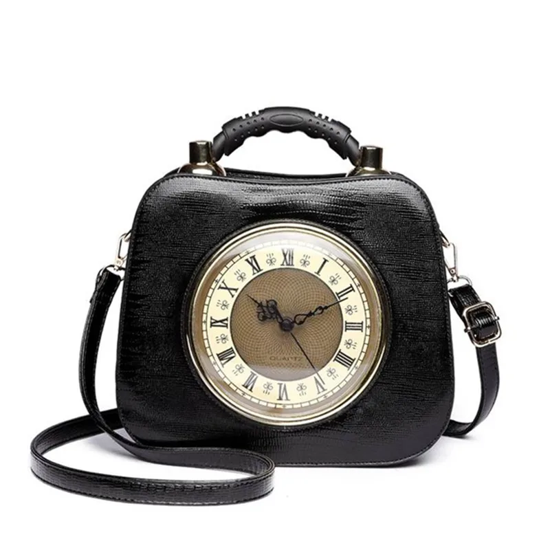 

Best selling Ameiliyar real clock cross shoulder bag handbags body bag ladies PU leather handbags fashion evening party handbag