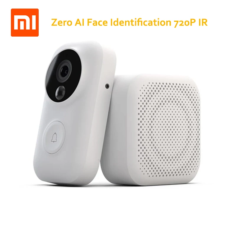 Xiaomi Zero AI распознавание лица ИК Ночное Видение 720P видео дверной звонок набор