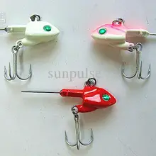 Bigsale-Рыбалка джиг-головки привести голову крюк Уникальная форма с VMC три крюка четыре размера три цвета для морской /озер Рыбалка