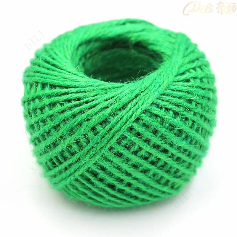 50 Meters Jute Twine DIY 3 Ply Natural Sisal Twine 1.5mm DIY Handmade Decoration Thin Twisted Jute Rope String Cord Black Red