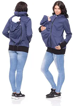 

free ship women's jacket European winter explosion of three in one multifunctional mother kangaroo sweater coat plus size s-xxl