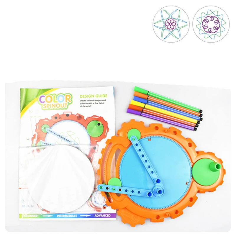 Spirographes, развивающие игрушки для детей, Juguetes, для мальчиков и девочек, искусство и ремесла, живопись, обучающие игры-раскраски, наборы для рисования
