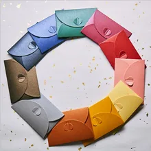 40 шт./компл. Винтаж любовь маленький цветной жемчуг пустые Мини крафт-бумага конверты свадебные приглашения конверт/свинка конверт/11 цветов