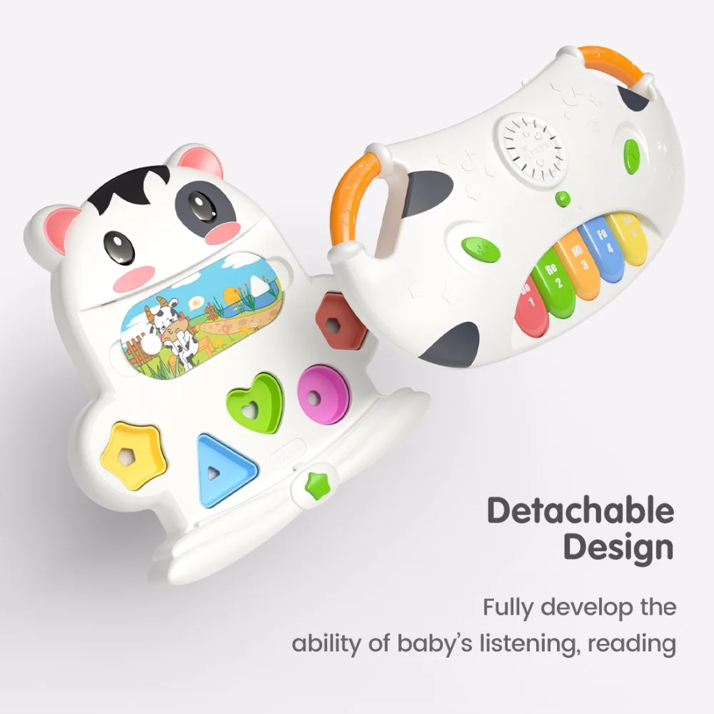 Tumama Baby Piano Music Toy Cow Electronic Organ Songs Piano key Geometric Blocks Sorting Hamster Pairing Box Baby Music Toys Tumama Baby Piano Music Toy Cow Electronic Organ Songs Piano key Geometric Blocks Sorting Hamster Pairing Box Baby Music Toys