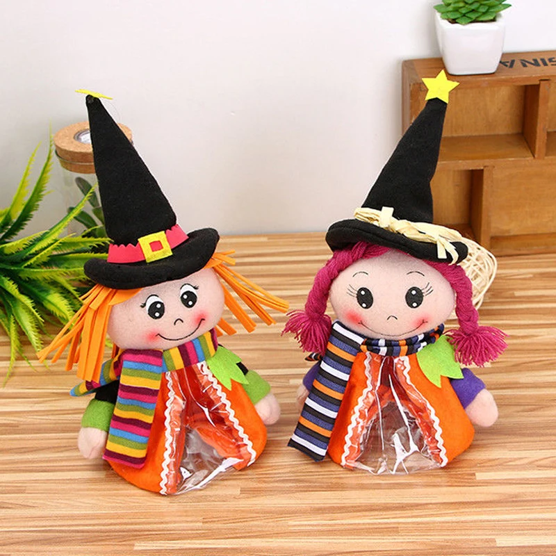 2018 new 3 Styles Halloween Candy Bags Cute Doll Candy Jar Storage Bottle Holder Kids Sweet Gift