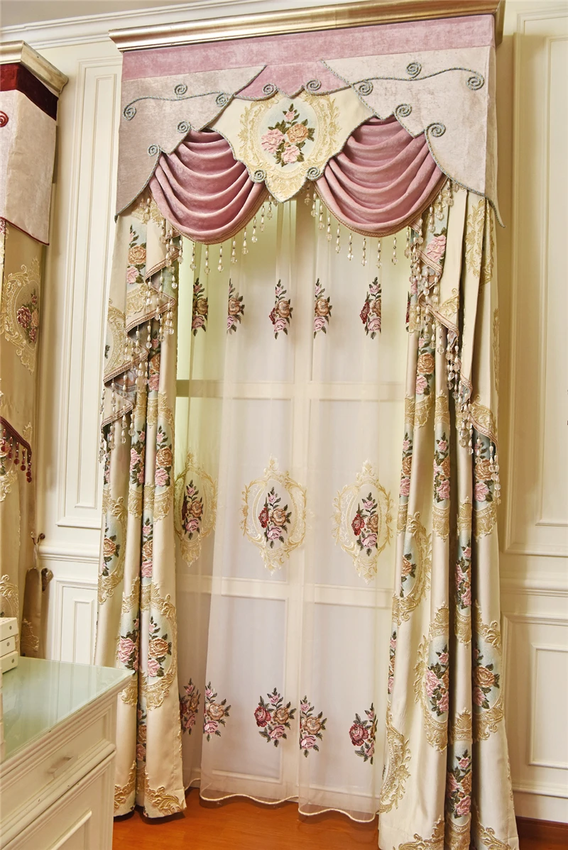 Европейский Топ роскошная вилла вышитые занавески s для гостиной элегантные окна Высокое качество вуаль занавески для спальни кухни