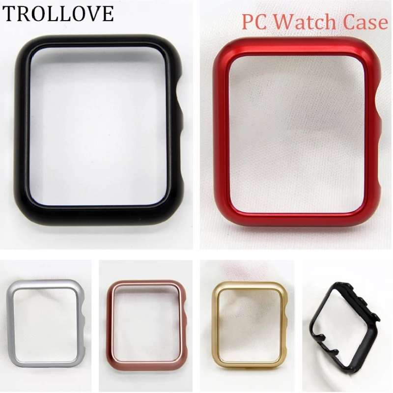 Watches Band Accessories PC Frame Protective Case For Apple Watch Series 1 2 3 38mm 42mm Luxury Cover Shell Perfect Match Bumper protective plastic bumper frame for iphone 5 pink