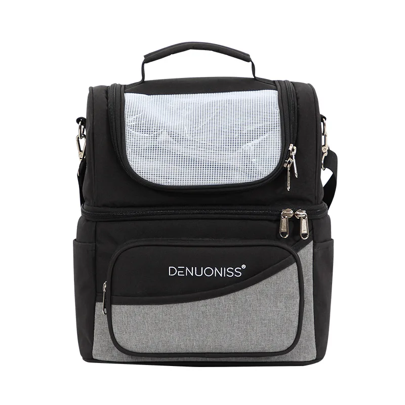 Big Thermal Cooler Lunch Box Shoulder Thermal Double Layer Insulation 