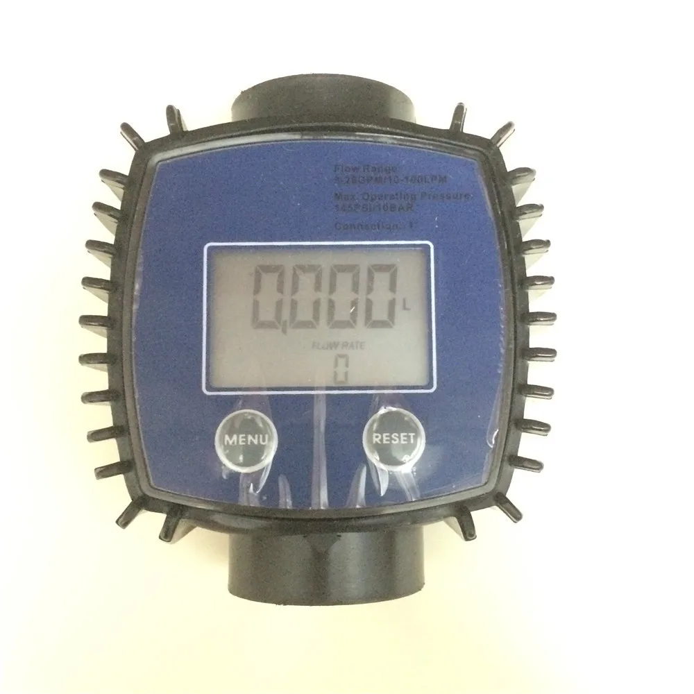 

1" K24 LCD water oil Diesel Fuel Flow Meter measured quantity counter