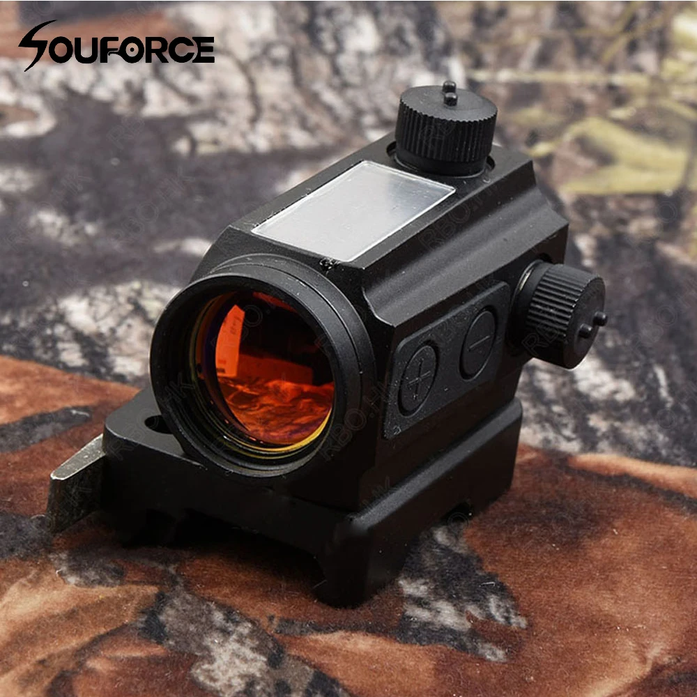 

1X25 Tactical Sloar Power Red Dot Sight Scope Quick Detach Picatinny Rail Mount Holographic Sight for Outdoor Hunting Shooting