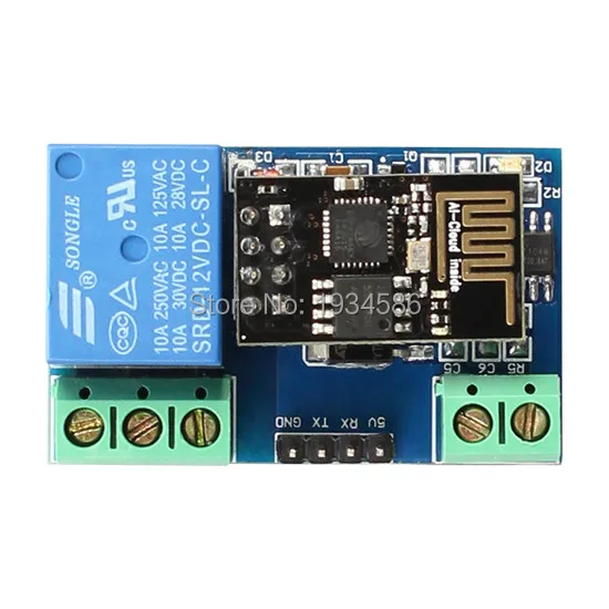 Wi-Fi беспроводной ESP8266 12 В SRD-12VDC-SL-C 10A сетевая релейная плата домашняя
