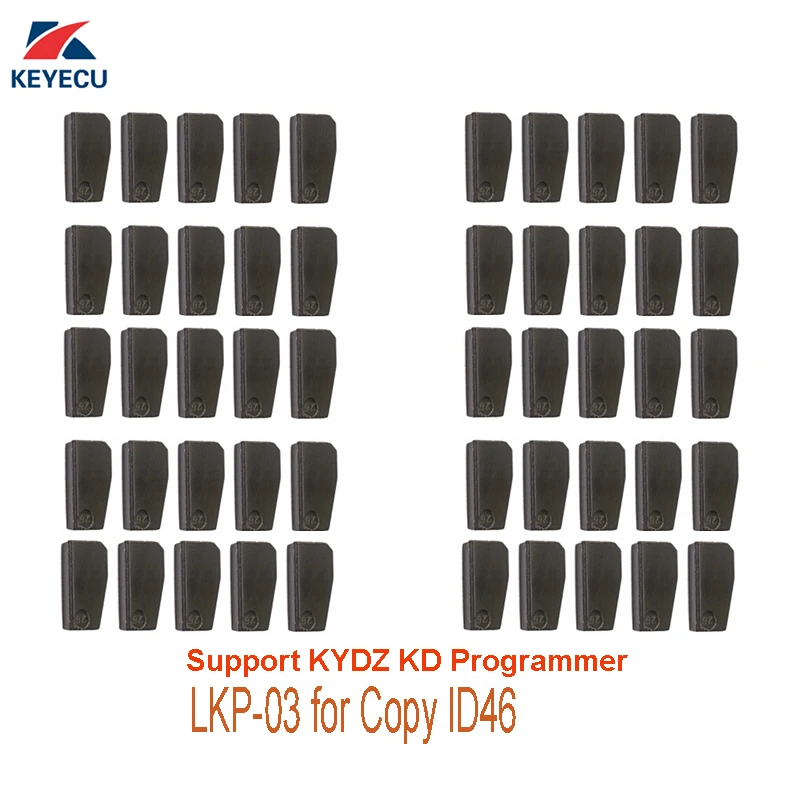 

KEYECU 50Pcs New Reuseable LKP-03 Car Key Transponder Blank Chip for KYDZ Key Programmer , Can be Programmed or Copy ID46 Chip