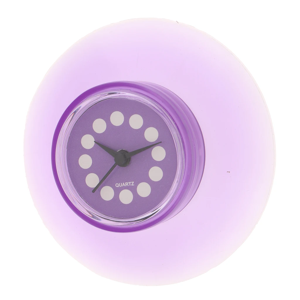 Wall Mount Bathroom Clock Waterproof Mini Watch Bathroom Mirror Suction Wall Clock Shower Quartz Clocks