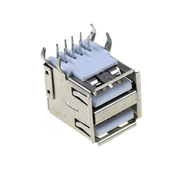 

1pcs/lot USB A Type Female Socket Connector White 2to1 Set G44 for Data Connection Interface Charging