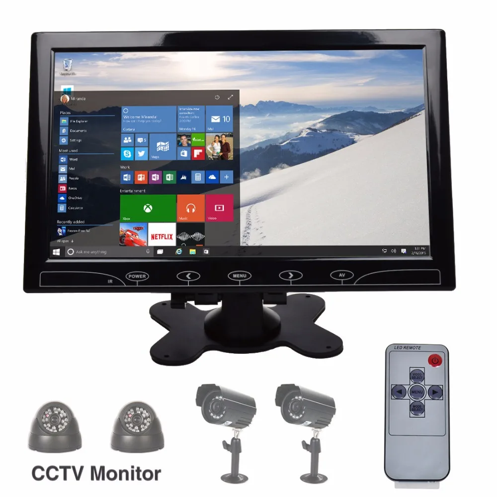 10 1 tft lcd color ultrathin 2 video input pc audio video display vga