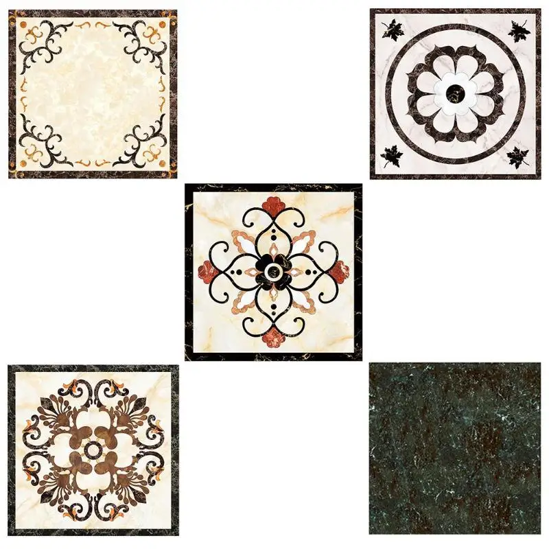 

10 Pcs Retro PVC Waterproof Floor Stickers Bathroom Toilet Tiles Stickers Home Decoration Tiles Cross Gap Wall Sticker