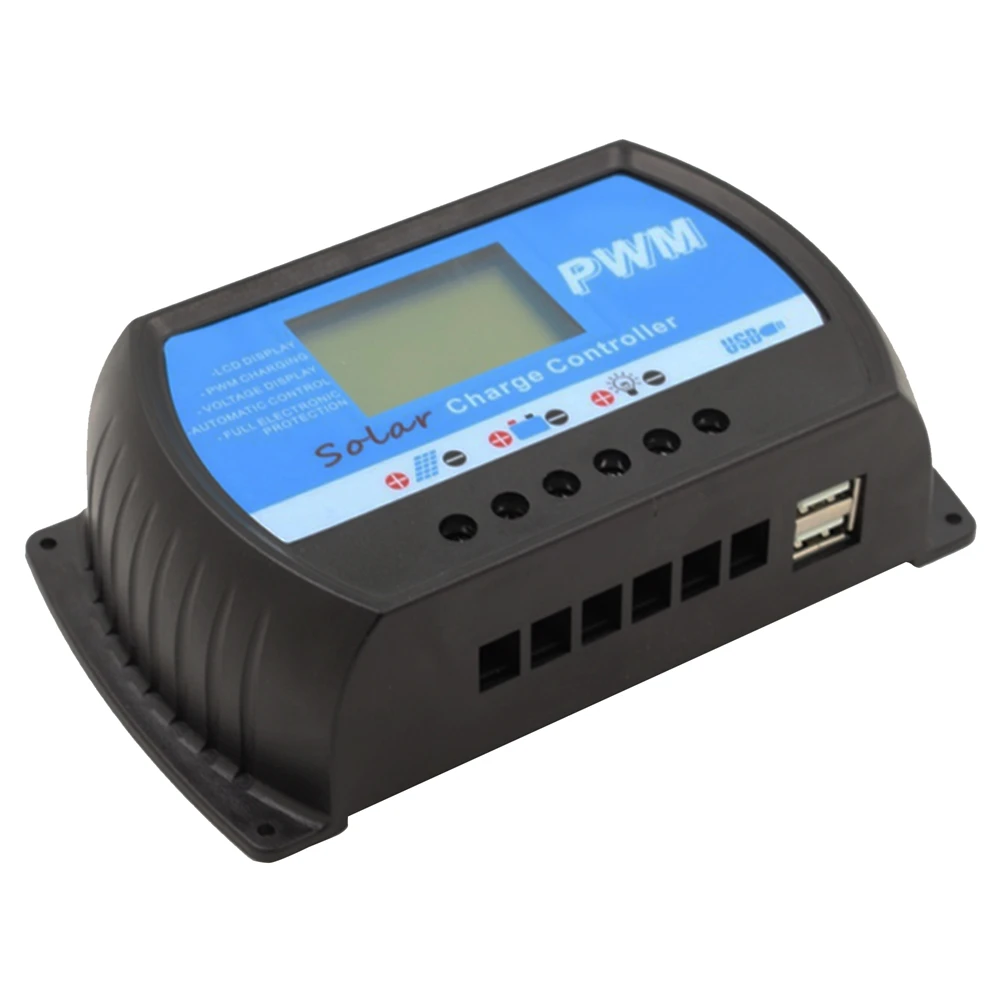 30A 20A 10A контроллеры солнечного заряда LCD ШИМ с DC 5V USB 12V 24V автоматический