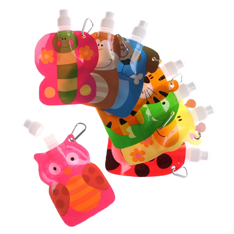 

360 ml Reusable Food Pouch Baby Packaging Reusable Squeeze Pouch Plastic Smoothie Squeeze Bags Refillable Lock Bag
