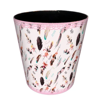

10L garbage bin bucket Waterproof Leather Trash Bin Waste Container Garbage Can bathroom kitchen garbage cans Supplies - Feather