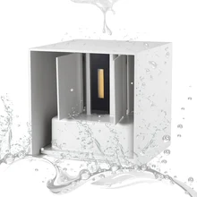 IP65 Водонепроницаемый 12 Вт комнатный, уличный, светодиодный настенный светильник современный алюминиевый регулируемый поверхностный монтируемый куб светодиодный сад крыльцо свет