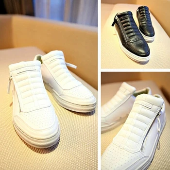 

New Autumn/Winter Men Shoes Pu Leather Casual Shoes Men Fashion White Black Men Loafers Slip-on Breathable Men Flat Shoes 28-62