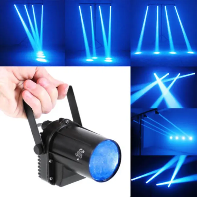 5 واط الأحمر الأزرق الأبيض LED شعاع أضواء المرحلة ضوء الكرة الدورية Pinspot مصباح ل DJ ديسكو بار KTV حزب المرحلة الإضاءة تأثير