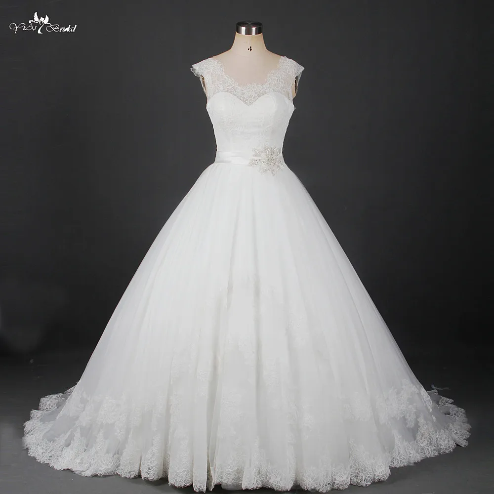 

RSW912 Robe De Mariage Ivory Lace Vintage Vestido De Casamento Vestidos De Noiva Estilo Princesa