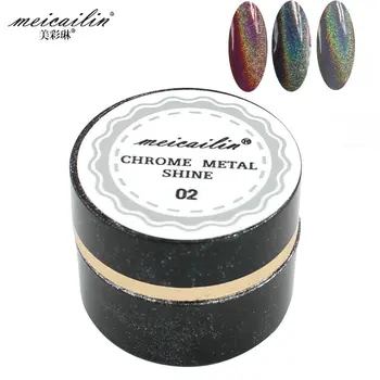 

3g Laser Silver Shiny Holographic Powder Magic Mirror Powder Dust Nail Glitters DIY Nail Art Sequins Chrome Pigment Nails Powder